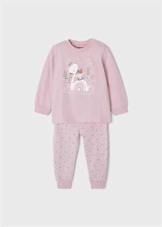 Mayoral Kız Bebek Baskılı Pijama Takımı PEMBE