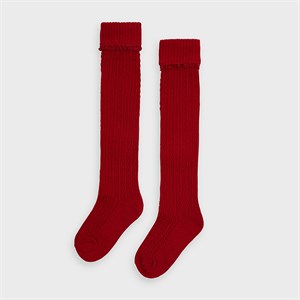 Mayoral Kız Çocuk Kırmızı Diz Altı Çorap